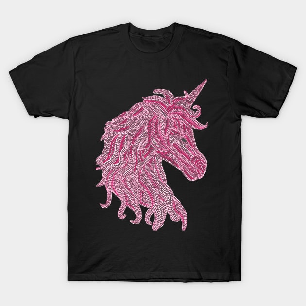 Mythical Unicorn. - Pink T-Shirt by Amy Diener